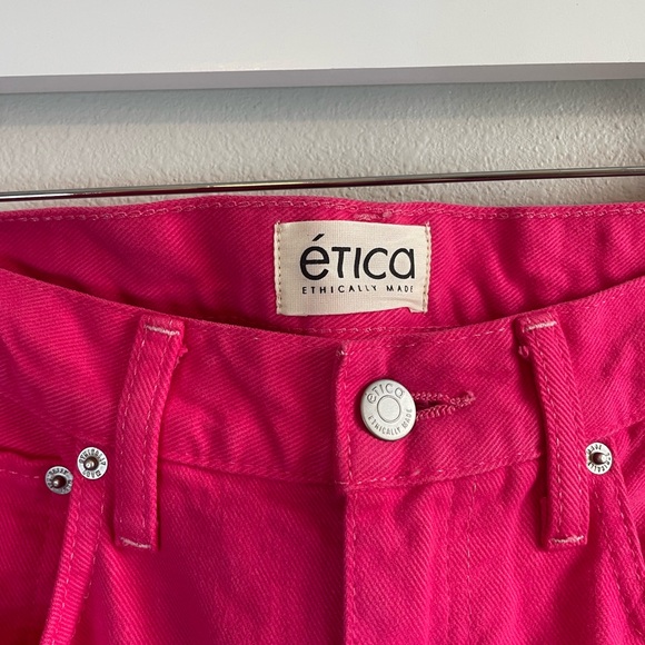 Etica Rhea Mid-Rise Loose Fit Raspberry Color Size 28 - Picture 5 of 10